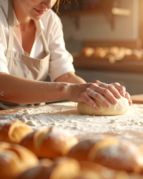 Frische Brote in einer Bäckerei